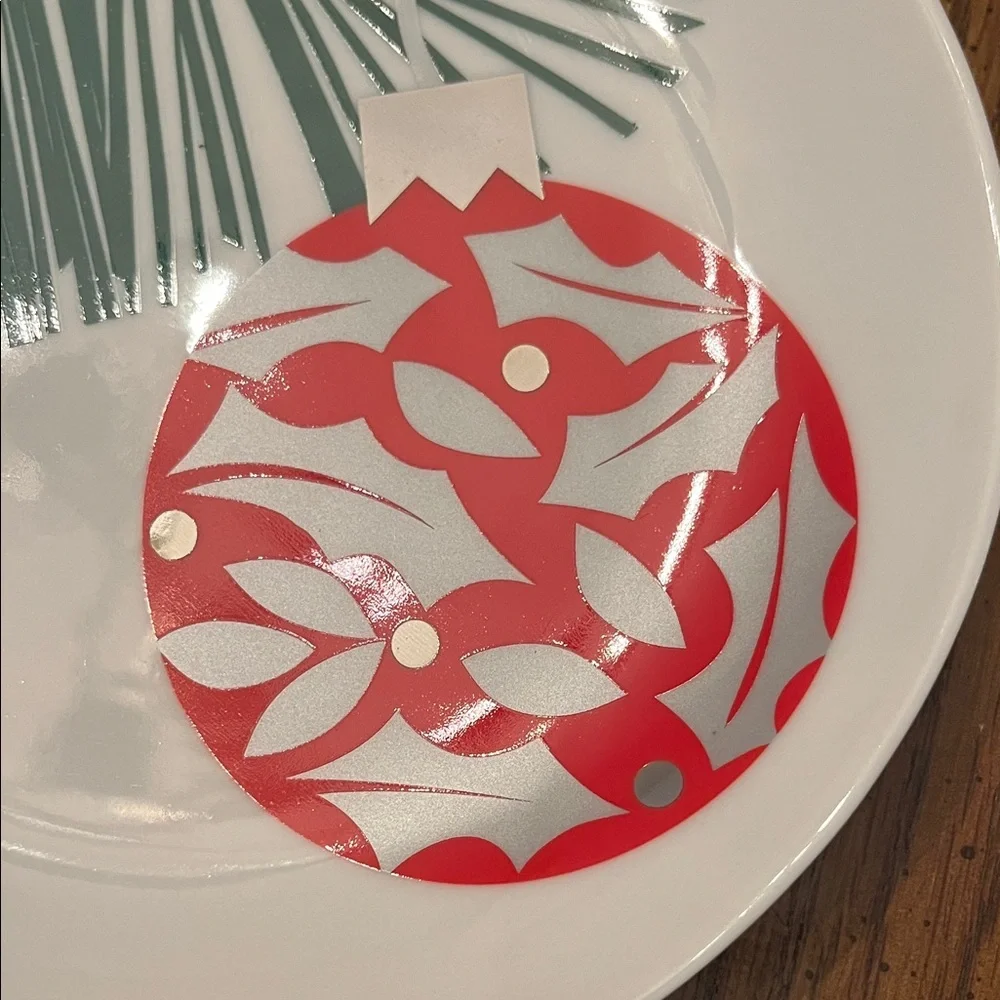 Crate & Barrel Festive Ornament Plates, set‎ of 4